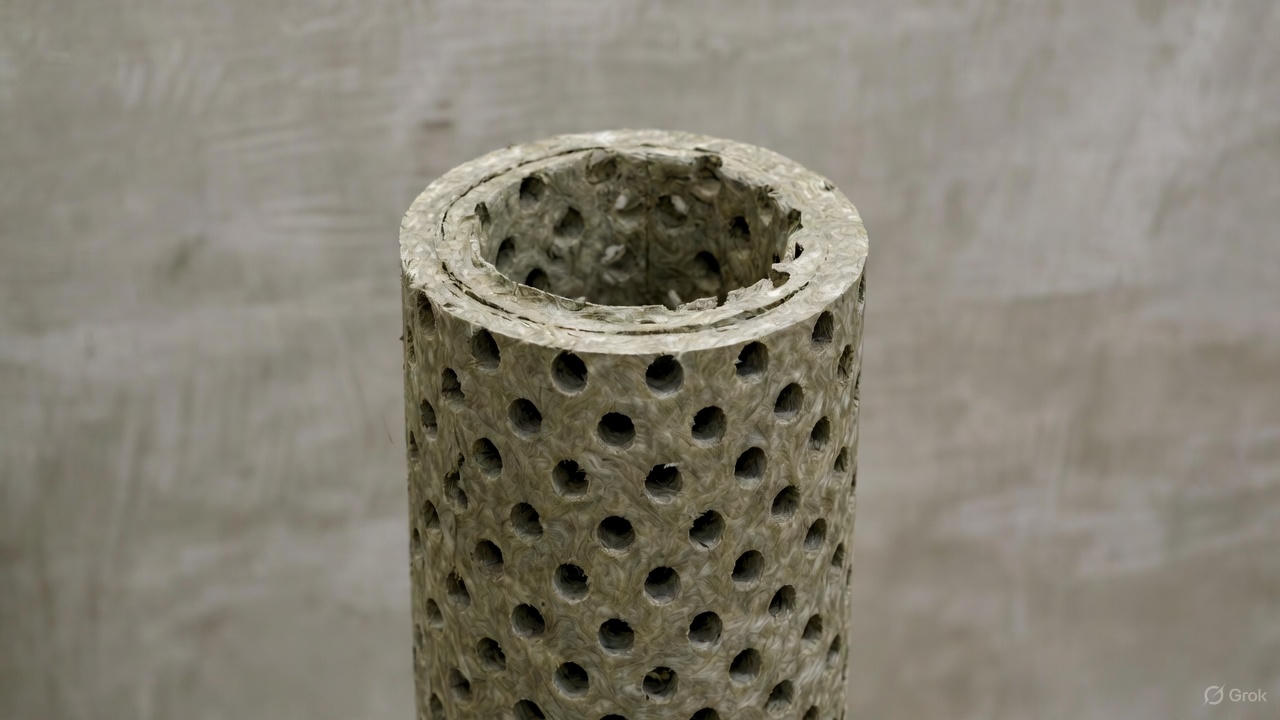 Rockwool Pipe Section